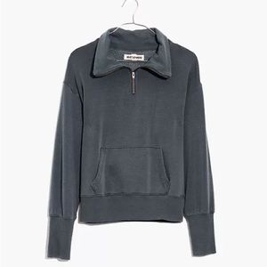 Madewell rivet & thread popover zip sweatshirt medium